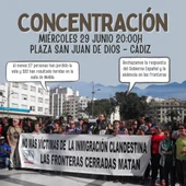 Cartel de la concentración de la APDHA en Cádiz Cartel de la concentración de la APDHA en Cádiz
