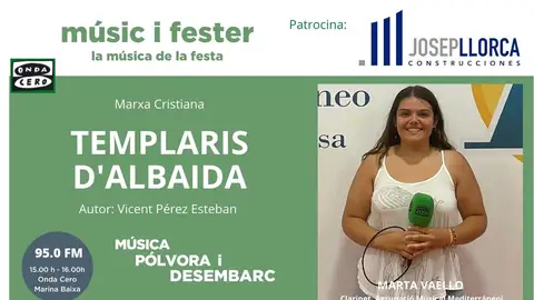 Marta Vaello ens convida a escoltar Templaris d'Albaida. Marta Vaello ens convida a escoltar Templaris d'Albaida.