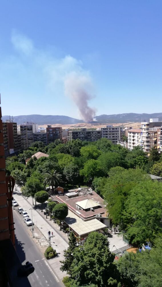 Imagen del incendio en Puertollano