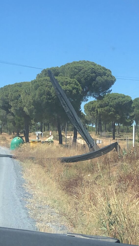 Plásticos que provocaron el cortocircuito - Bonares
