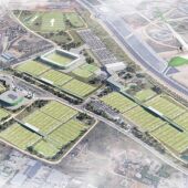 Gráfico de las futuras instalaciones de la Ciudad Deportiva del Betis en Dos Hermanas.