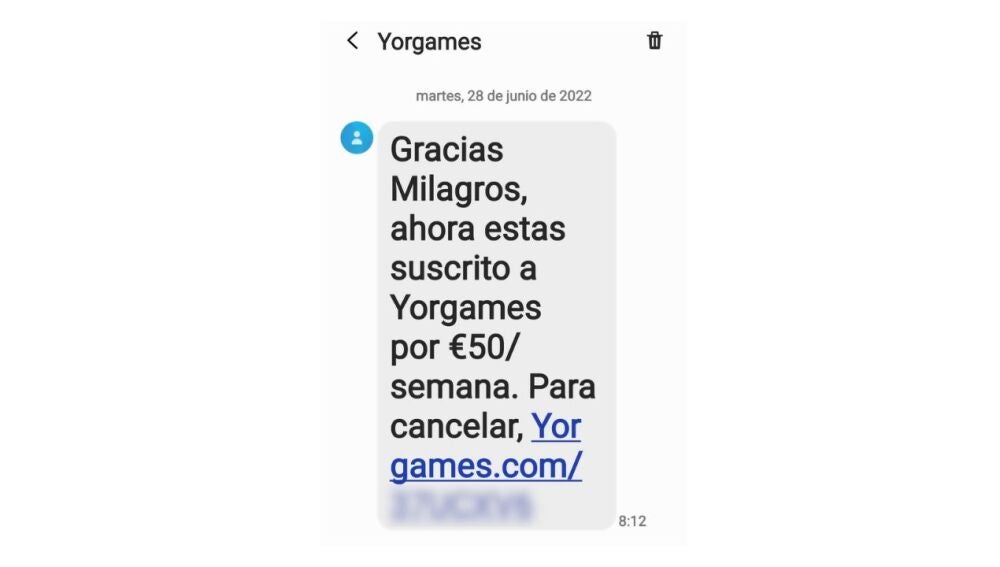 Alerta de estafa: utilizan este SMS para robarte 50 euros cada semana