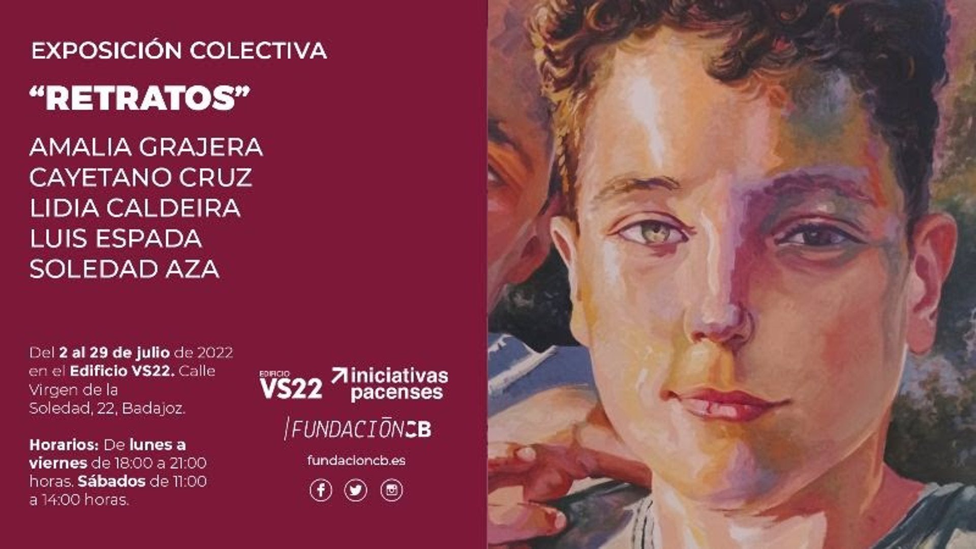 Fundación CB expone "Retratos" del 2 al 29 de julio en Badajoz Fundación CB expone "Retratos" del 2 al 29 de julio en Badajoz