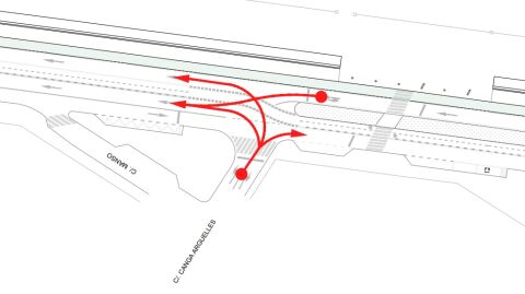 Acceso a Cascayu por c/Canga Arguelles