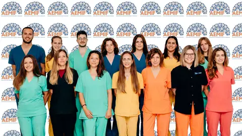 Profesionales de la Asociación de Esclerosis Múltiple de Ibiza y Formentera