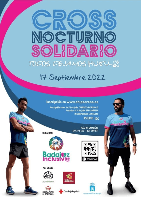 Badajoz Inclusiv@ celebra el I Cross Nocturno el 17 de septiembre Badajoz Inclusiv@ celebra el I Cross Nocturno el 17 de septiembre