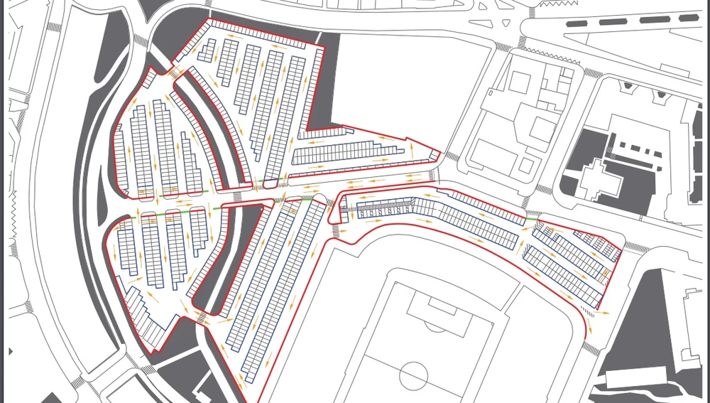 Reordenación del aparcamiento de El Molinón 