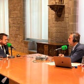 Pere Aragonès, presidente de la Generalitat, durante la entrevista con Carlos Alsina