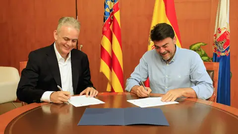 Héctor Llueca, vicepresidente de la Generalitat Valenciana y Luis Barcala, alcalde de Alicante Héctor Llueca, vicepresidente de la Generalitat Valenciana y Luis Barcala, alcalde de Alicante