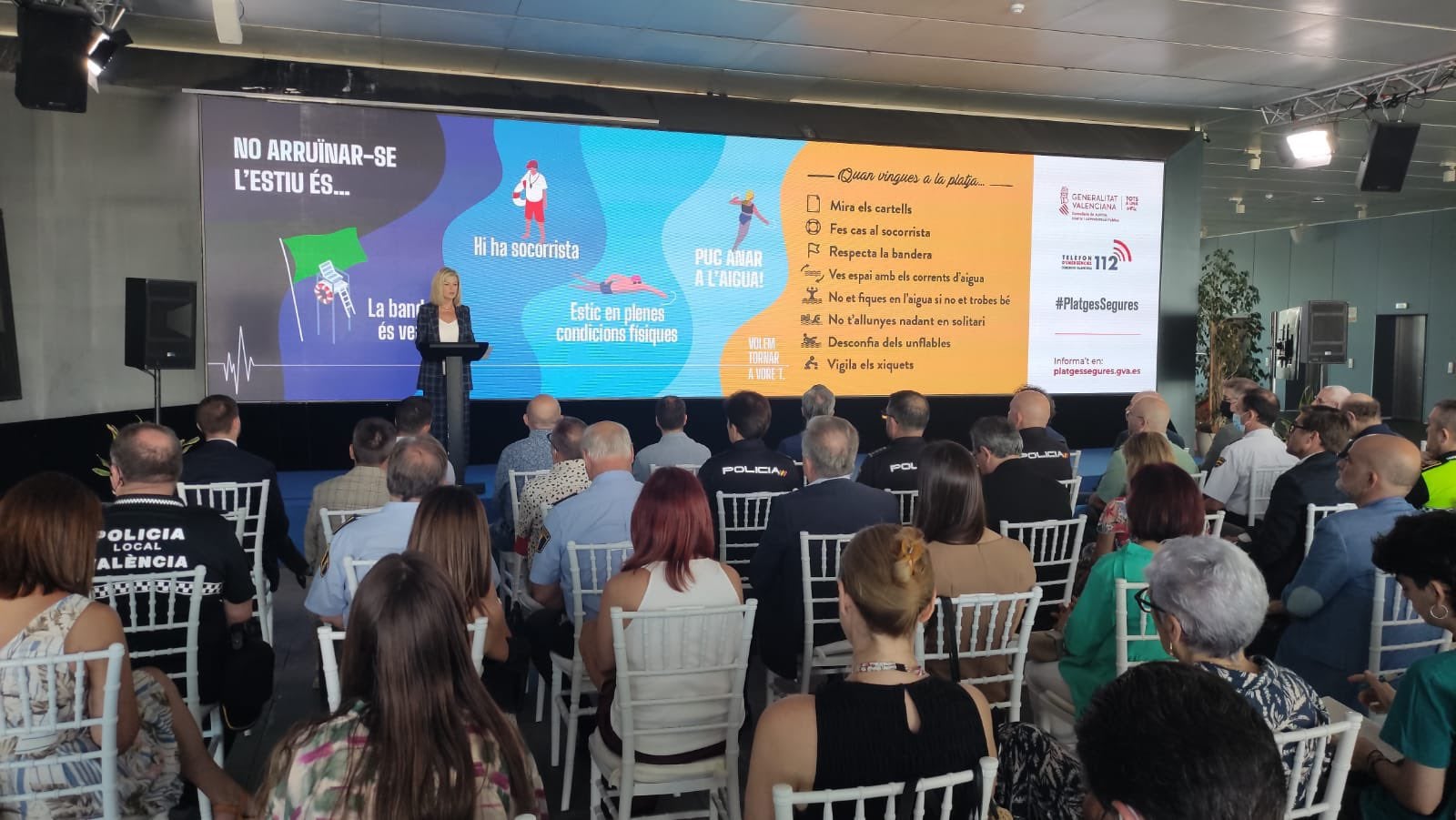 La Generalitat presenta 'Platges Segures' para concienciar a los bañistas de los peligros de los ahogamientos La Generalitat presenta 'Platges Segures' para concienciar a los bañistas de los peligros de los ahogamientos