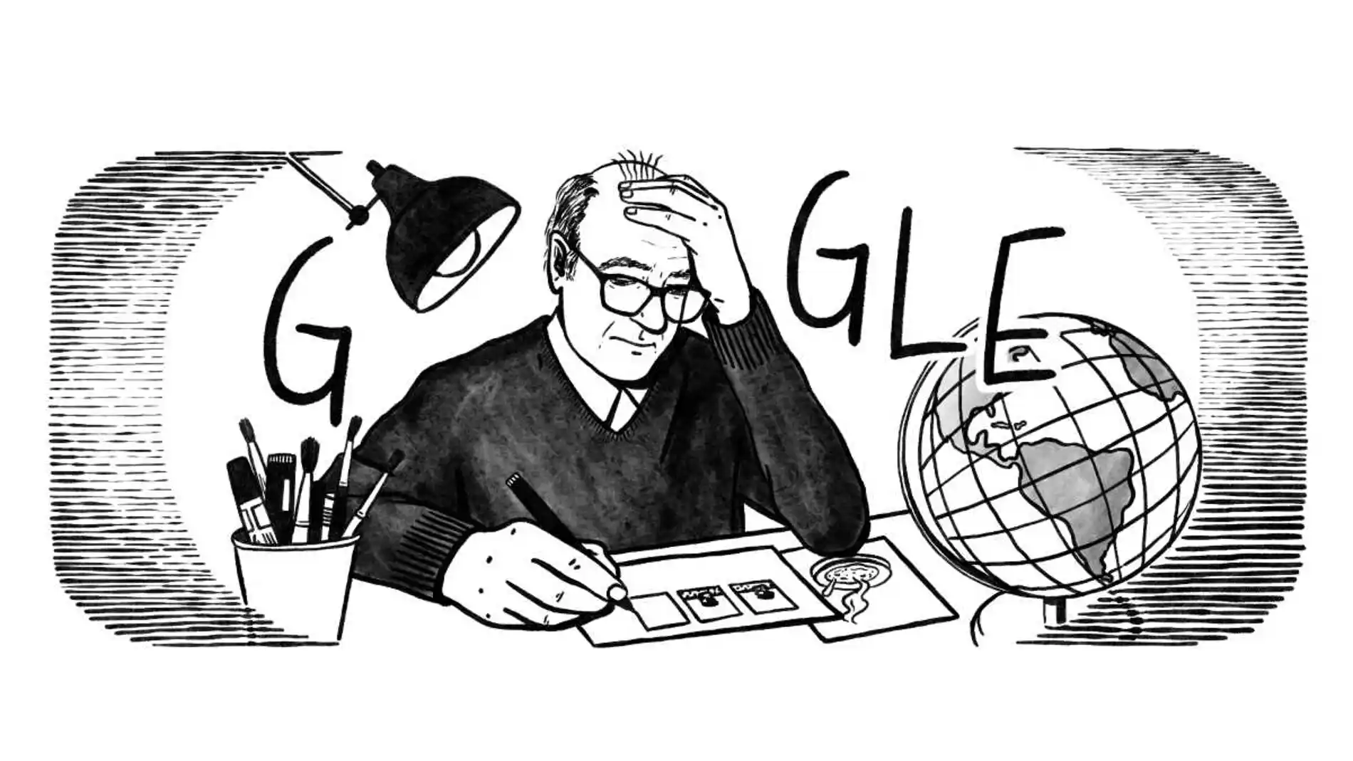 Google homenaje a Quino con su Doodle en el 90 aniversario de su nacimiento