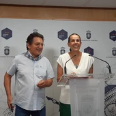 Agustín Cantero y Eva Masías durante la presentación del programa de la Pandorga Agustín Cantero y Eva Masías durante la presentación del programa de la Pandorga