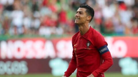 Cristiano Ronaldo durante un partido con Portugal