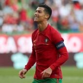 Cristiano Ronaldo durante un partido con Portugal