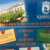 Marbella pone en marcha la campaña de concienciación 'Tu casa empieza en la calle'