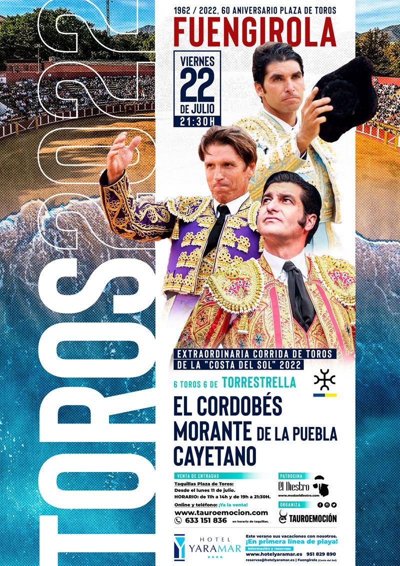 La Plaza de Toros de Fuengirola celebra su 60 aniversario con este viernes con Manuel Díaz “El Cordobés”, Morante de la Puebla y Cayetano La Plaza de Toros de Fuengirola celebra su 60 aniversario con este viernes con Manuel Díaz “El Cordobés”, Morante de la Puebla y Cayetano