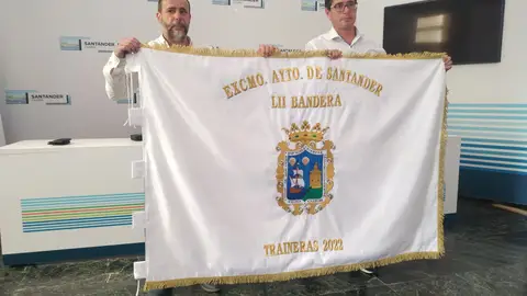Presentación Bandera de Santander de traineras Presentación Bandera de Santander de traineras