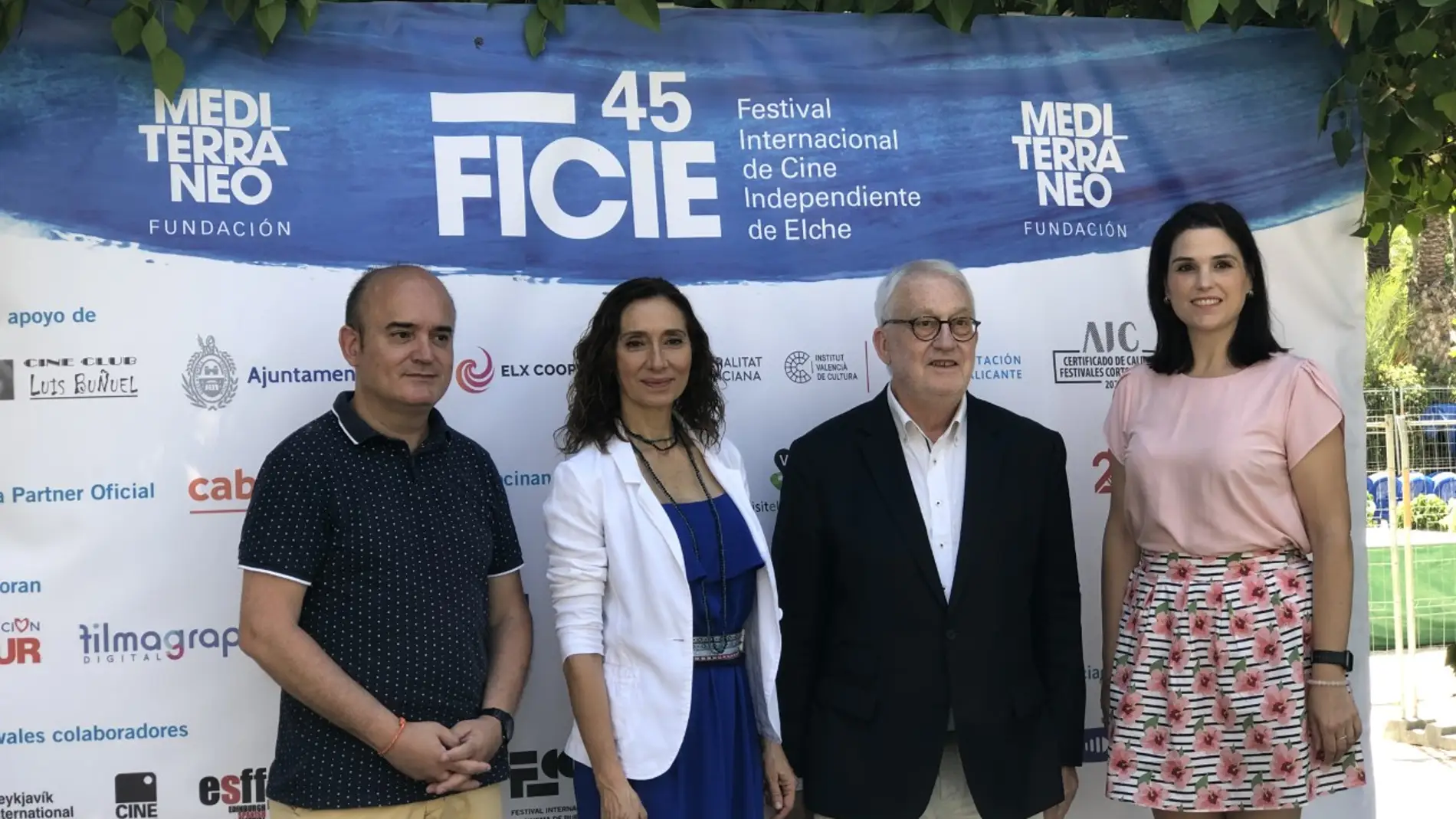 Vicente Sanchís, Rosana Pastor, Luis Boyer y Marga Antón en la rueda de prensa del FICIE