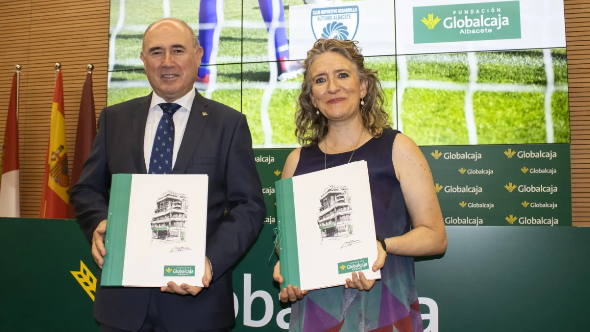 Se ha firmado el convenio entre la Fundación Globalcaja Albacete y el Club Deportivo Desarrollo Autismo para su programa de actividades deportivas
