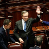 Mario Draghi se despide del Parlamento italiano