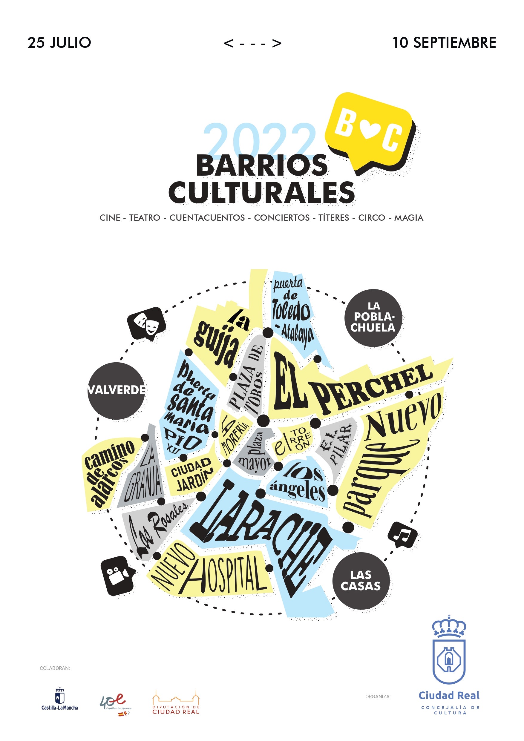 El lunes arranca la programación de "Barrios Culturales" en Ciudad Real El lunes arranca la programación de "Barrios Culturales" en Ciudad Real