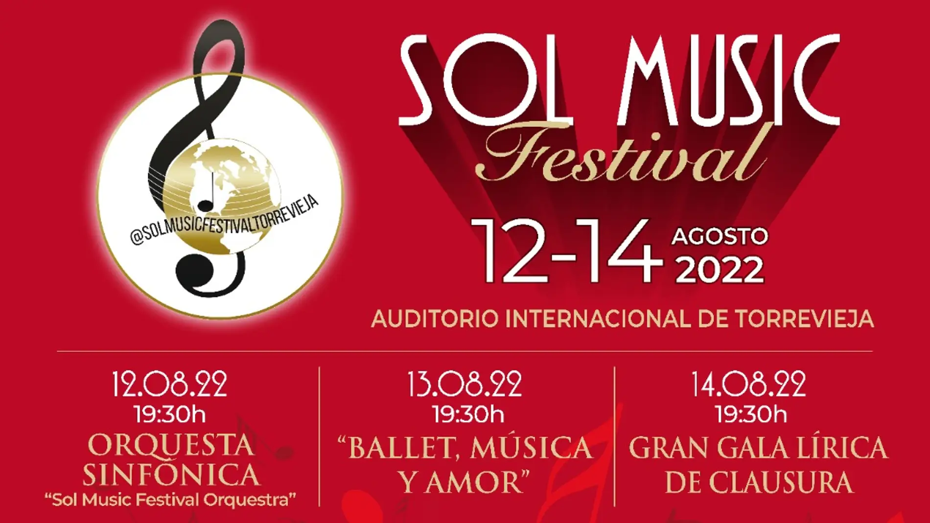 Del 12 al 14 de agosto Torrevieja recibe el III festival internacional "Sol music festival Torrevieja" 