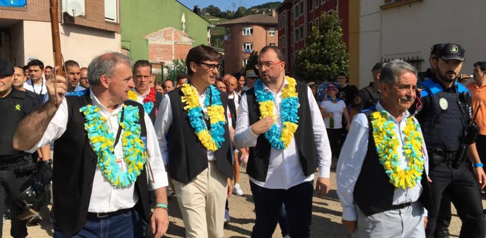 Adrián Barbón: "Me emocionó ver el ambiente del Sella" Adrián Barbón: "Me emocionó ver el ambiente del Sella"