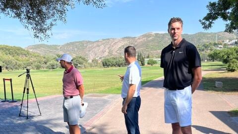 Sergio Garc&iacute;a junto a Latre y Pau Gasol