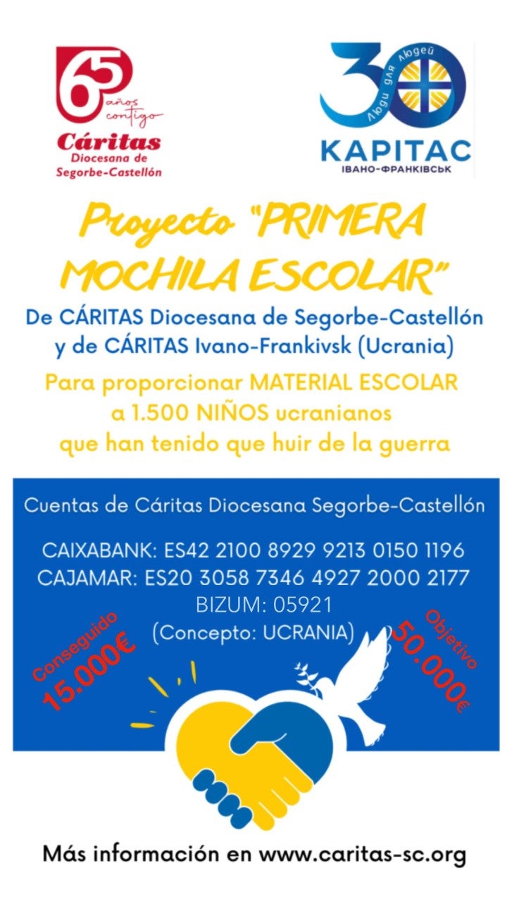 Vila-real aporta 5.000 euros para ayudar a niños ucranianos en la vuelta al cole Vila-real aporta 5.000 euros para ayudar a niños ucranianos en la vuelta al cole