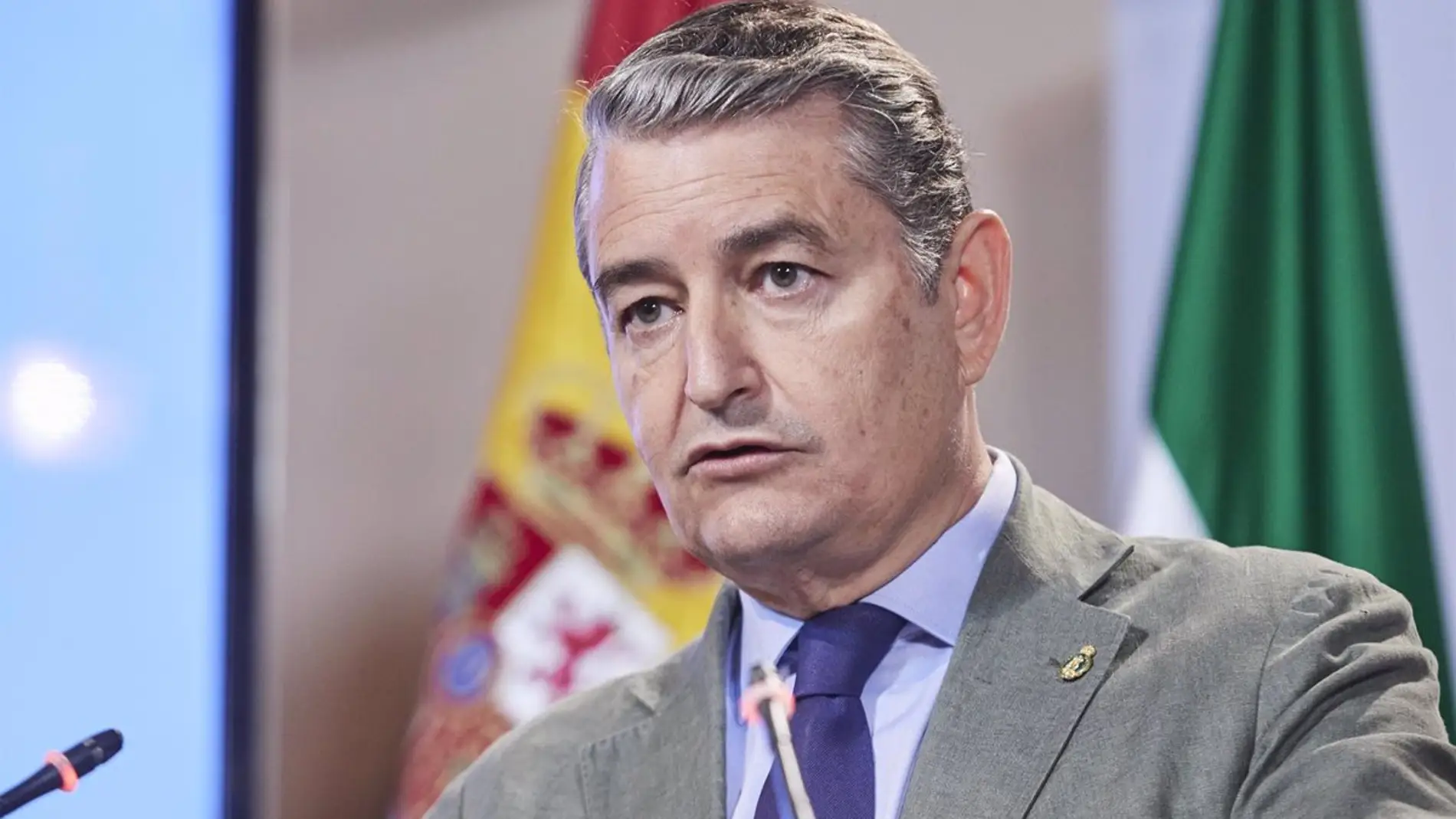 El consejero de Presidencia, Interior y Diálogo Social de la Junta de Andalucía, Antonio Sanz