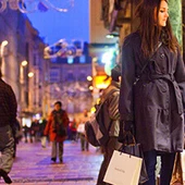Una zona de comercios de Vitoria Una zona de comercios de Vitoria