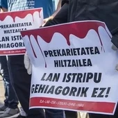 Pancarta contra la siniestralidad laboral Pancarta contra la siniestralidad laboral