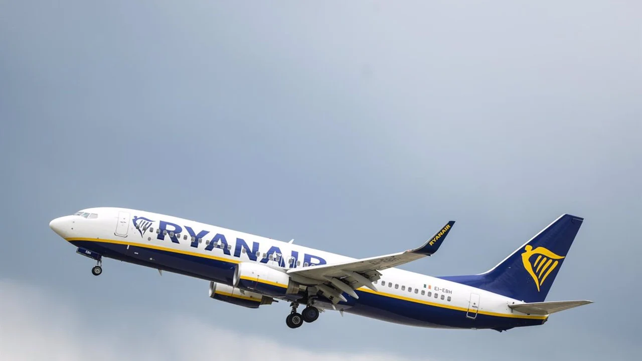 Avión de la aerolínea irlandesa Ryanair.