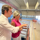 Obras en la piscina del Salto del Caballo Obras en la piscina del Salto del Caballo