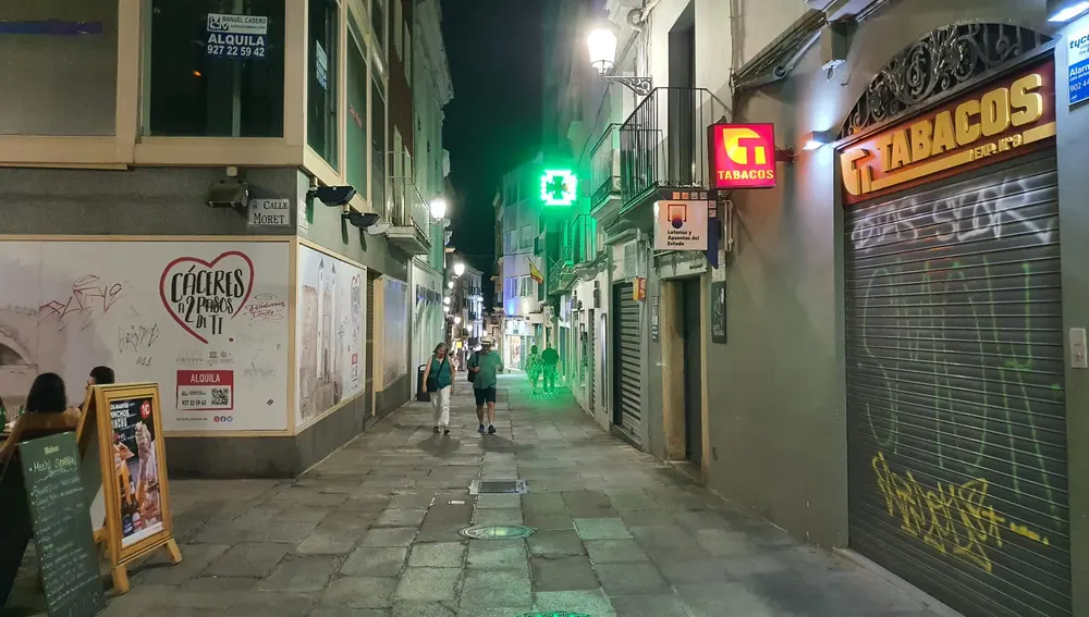 Imagen de calles del centro de Cáceres.