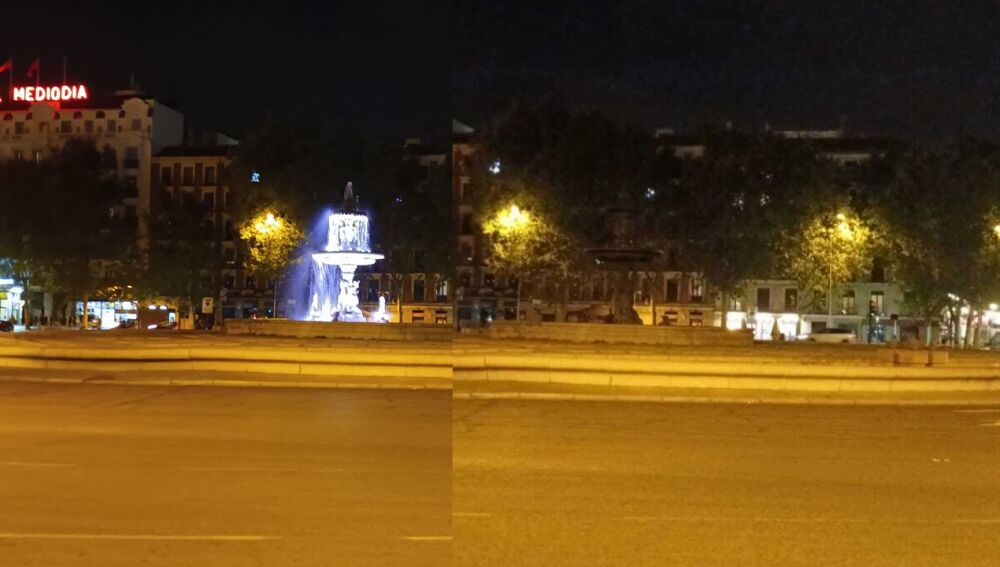 La fuente de la alcachofa en la Glorieta de Atocha en Madrid 
