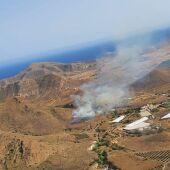 Controlado el incendio en el paraje de Las Hortichuelas de Níjar, en el interior del parque natural Cabo de Gata