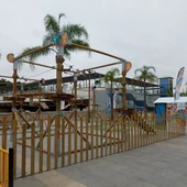 El parque que ya está instalado en la Alameda del Río El parque que ya está instalado en la Alameda del Río