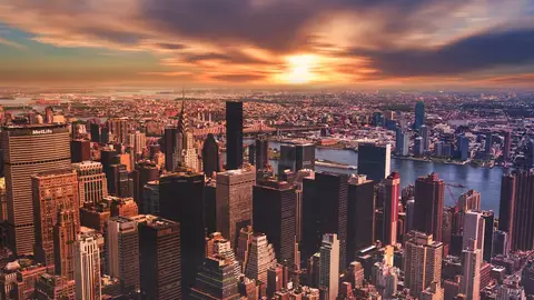 Vista aérea de la ciudad de Nueva York Vista aérea de la ciudad de Nueva York