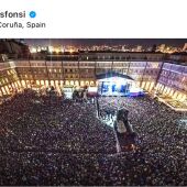 María Pita, abarrotada en el concierto de Luís Fonsi