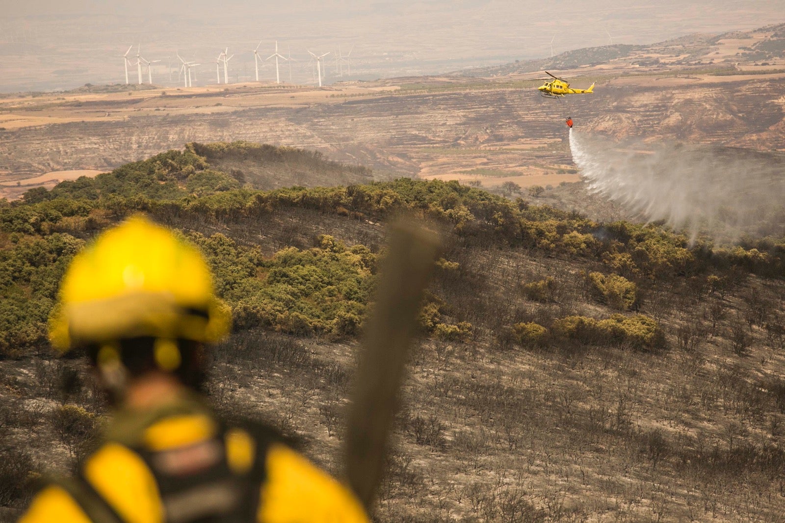 El incendio del Moncayo sigue activo y los afectados empiezan a evaluar daños El incendio del Moncayo sigue activo y los afectados empiezan a evaluar daños