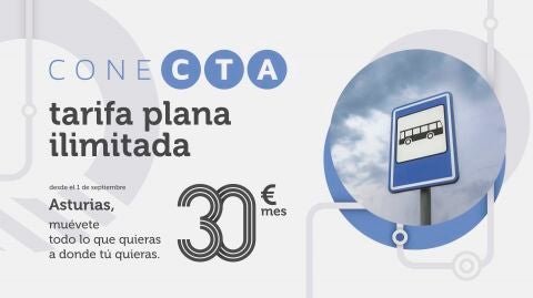Tarifa plana transporte p&uacute;blico de Asturias