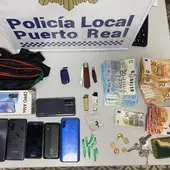 Imagen de lo incautado por la Policía Local de Puerto Real Imagen de lo incautado por la Policía Local de Puerto Real