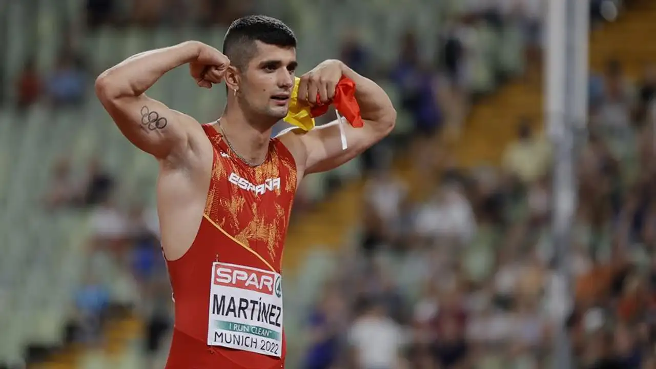 Asier Martínez tras conquistar el oro en Munich Asier Martínez tras conquistar el oro en Munich