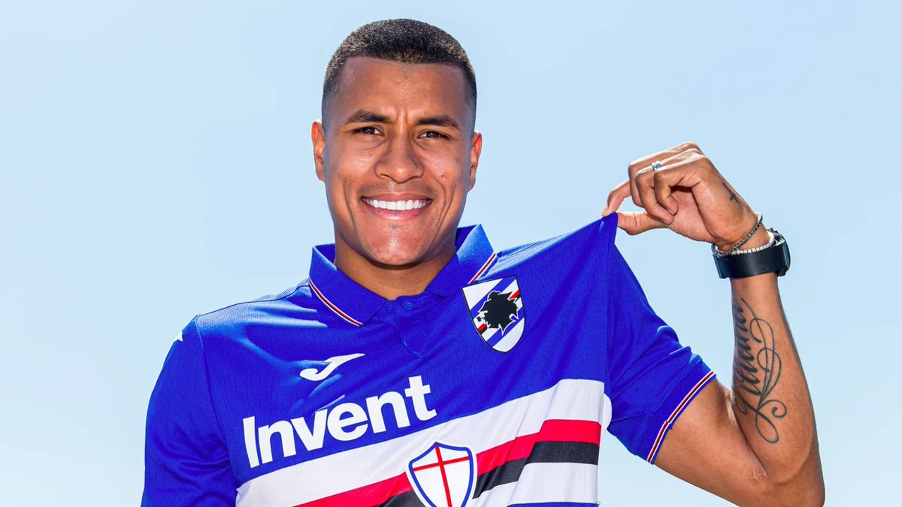Jeison Murilo, con la camiseta de la Sampdoria