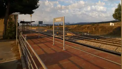 Imagen del incendio desde la estación de Barracas Imagen del incendio desde la estación de Barracas