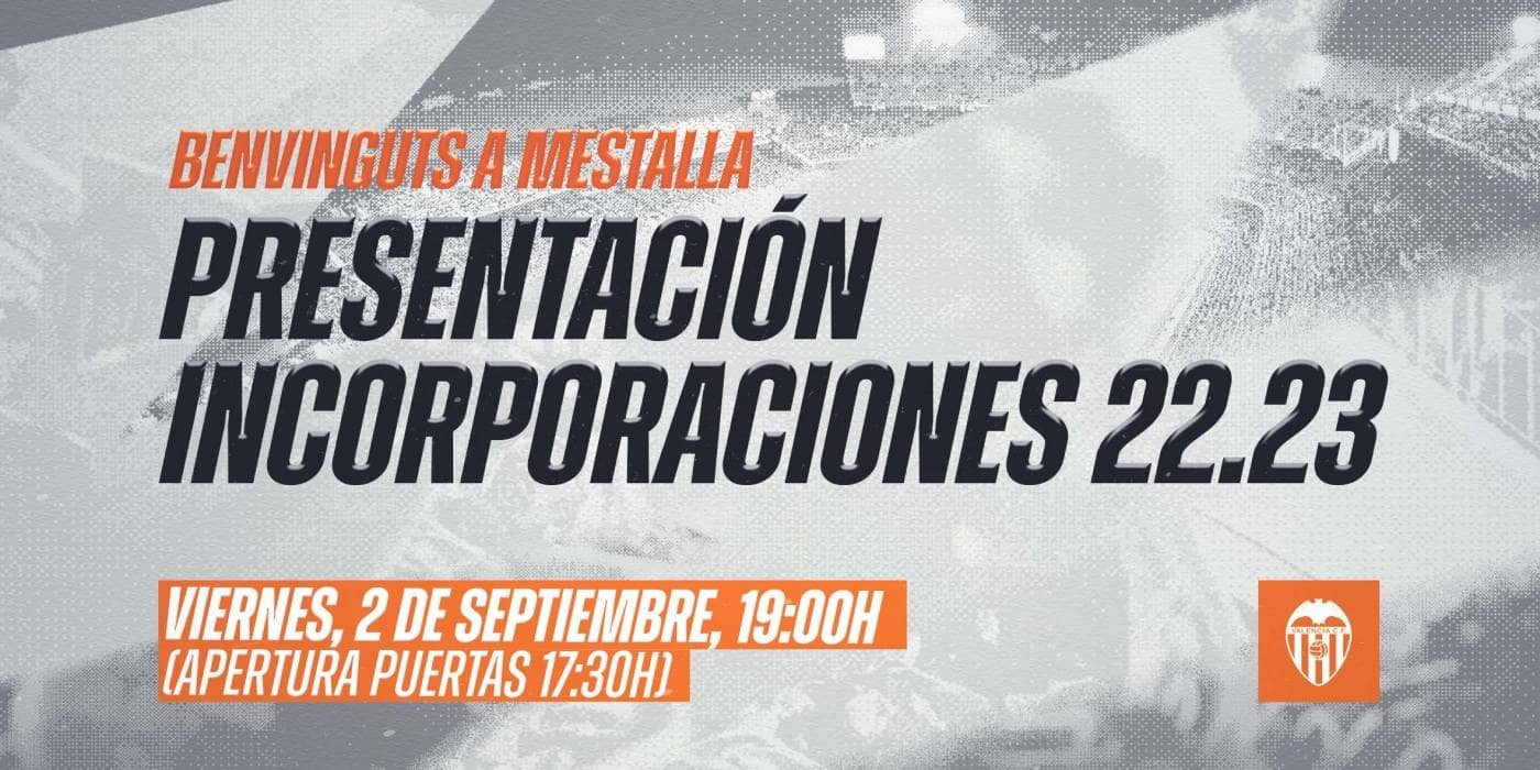 El Valencia presentará a los nuevos fichajes este viernes en Mestalla El Valencia presentará a los nuevos fichajes este viernes en Mestalla