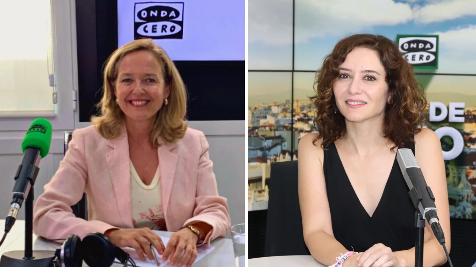 Nadia Calviño e Isabel Díaz Ayuso en Onda Cero Nadia Calviño e Isabel Díaz Ayuso en Onda Cero