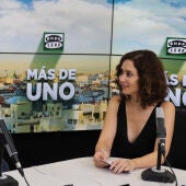 Isabel Díaz Ayuso, durante la entrevista con Carlos Alsina