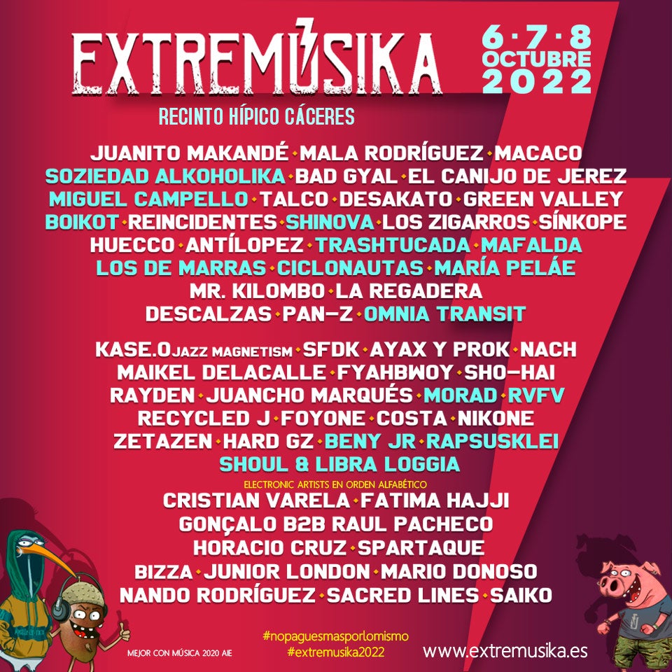 Tras dos años de parón EXTREMÚSIKA regresa a Cáceres con más de 60 bandas Tras dos años de parón EXTREMÚSIKA regresa a Cáceres con más de 60 bandas